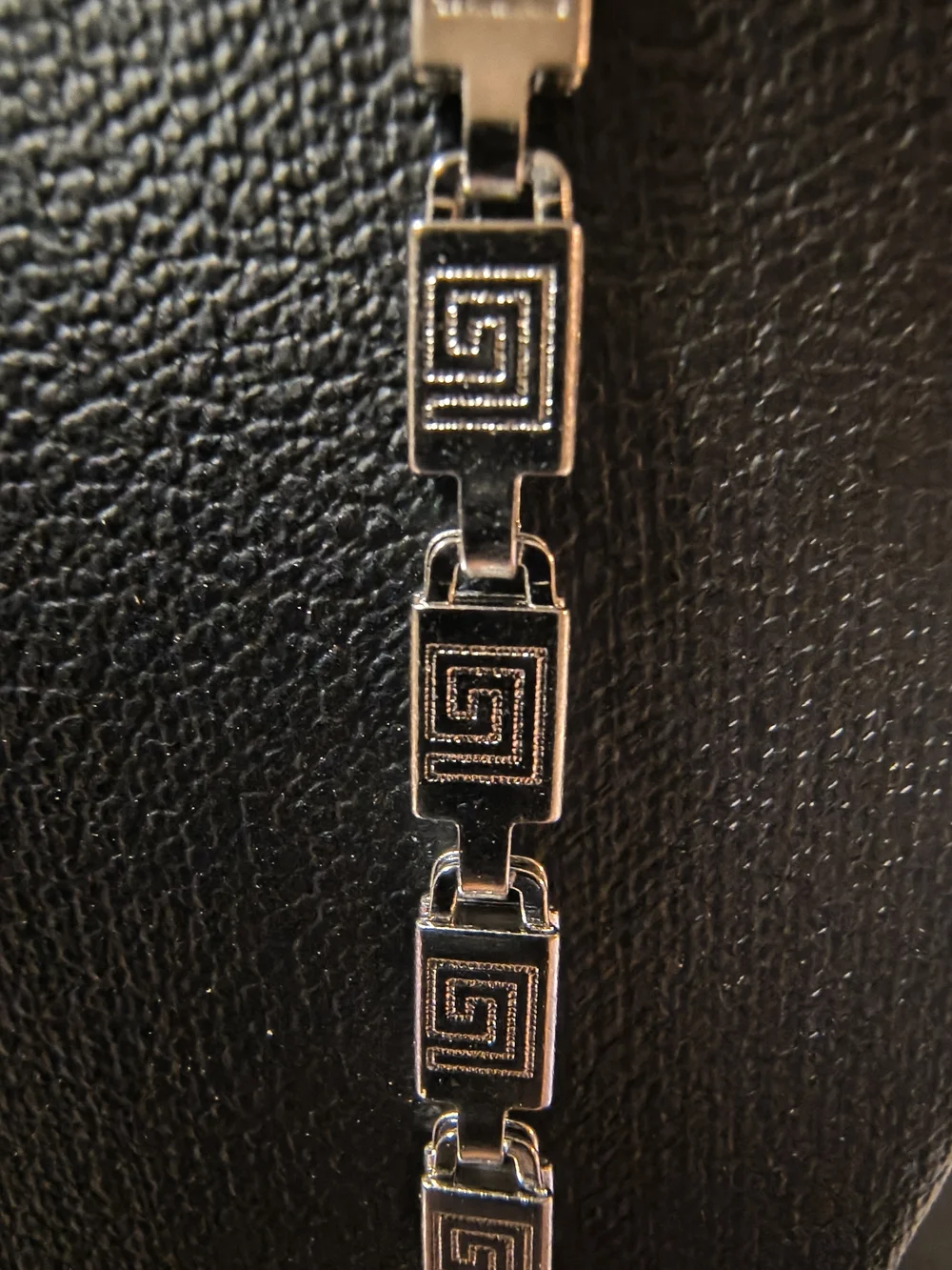 Men's Silver Greek Key Link Necklace
